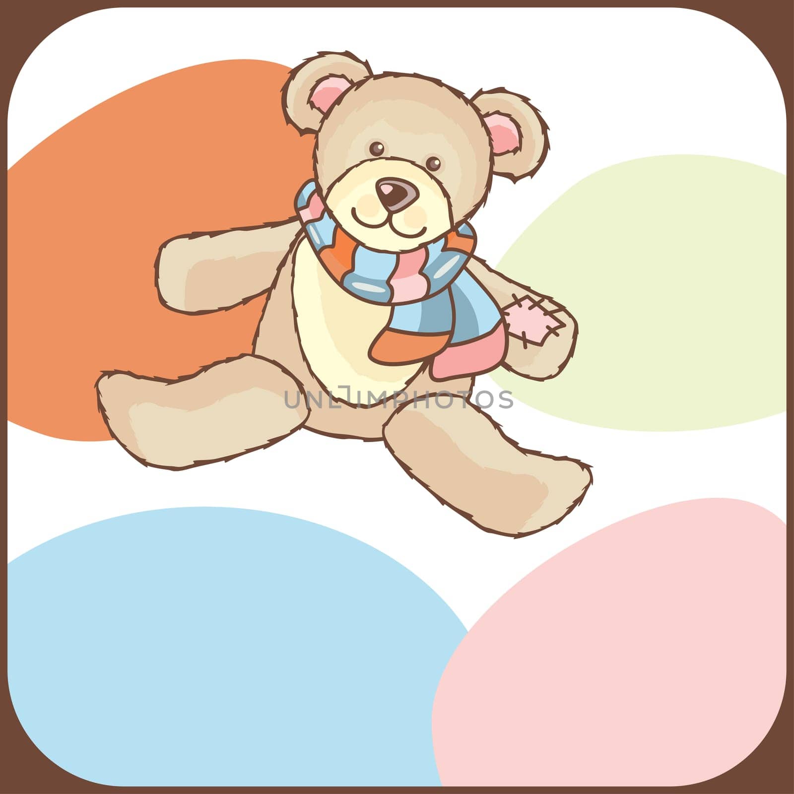 cute baby arrival announcement card vector illustration