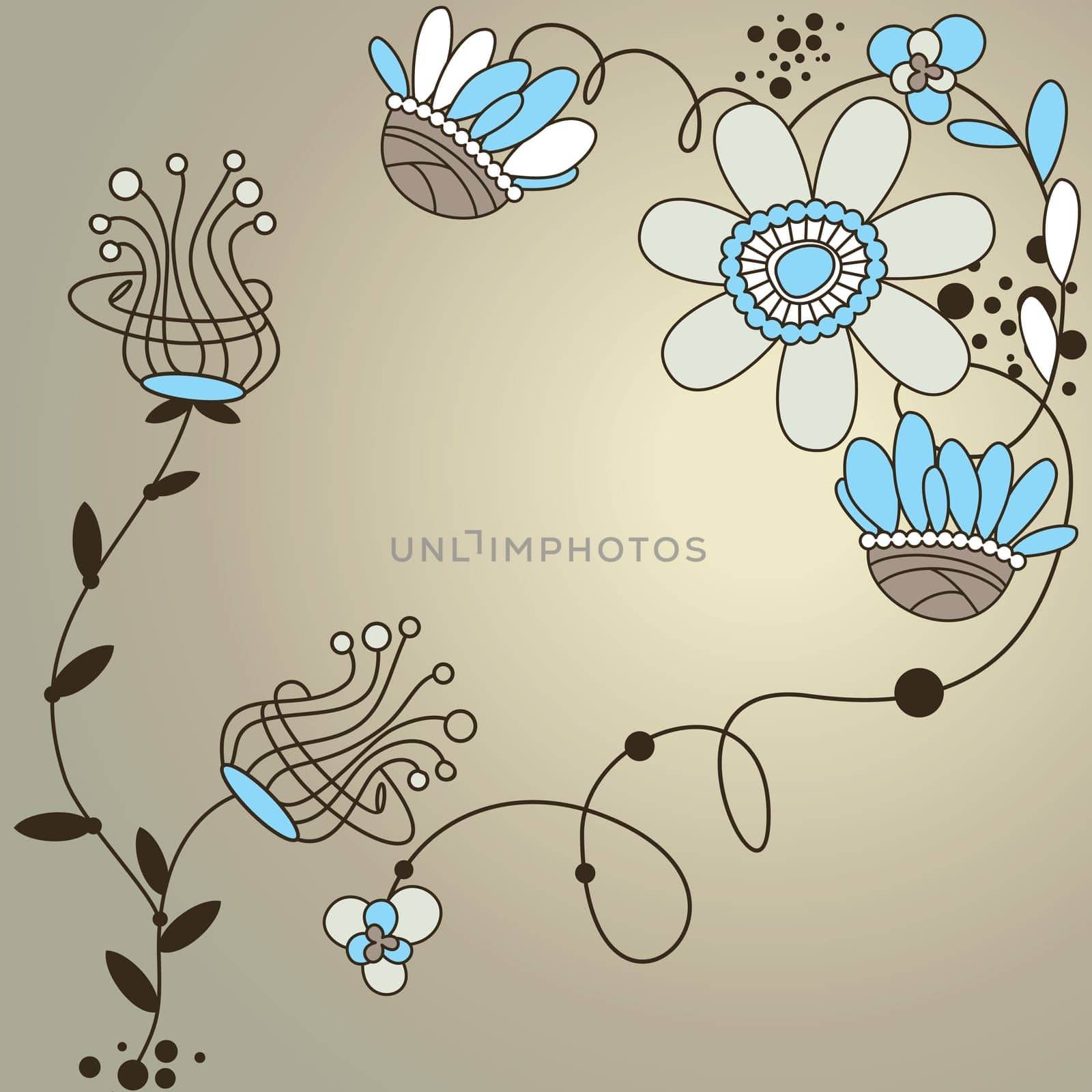 abstract cute modern floral background vector illustration