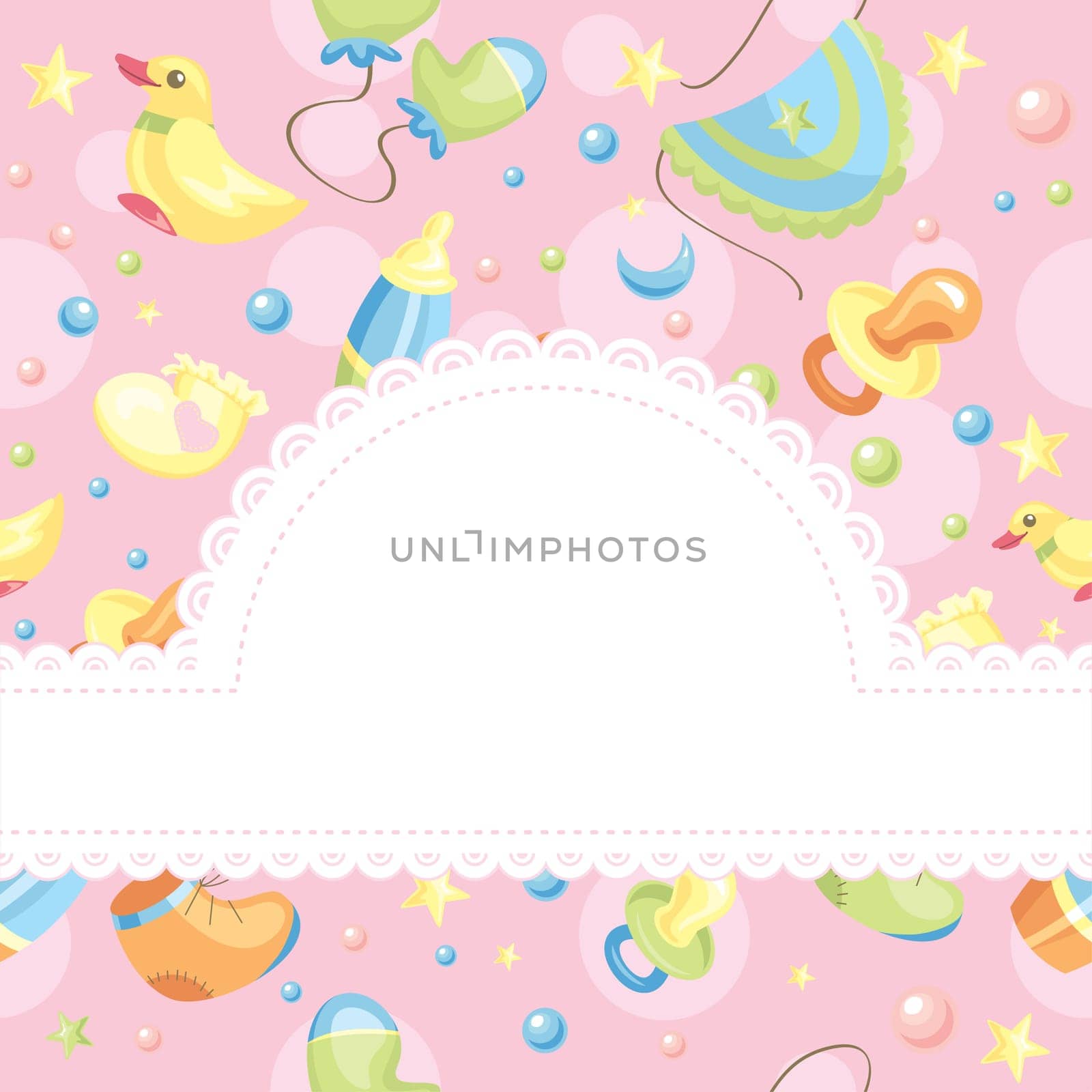 baby background illustration with free space for photo