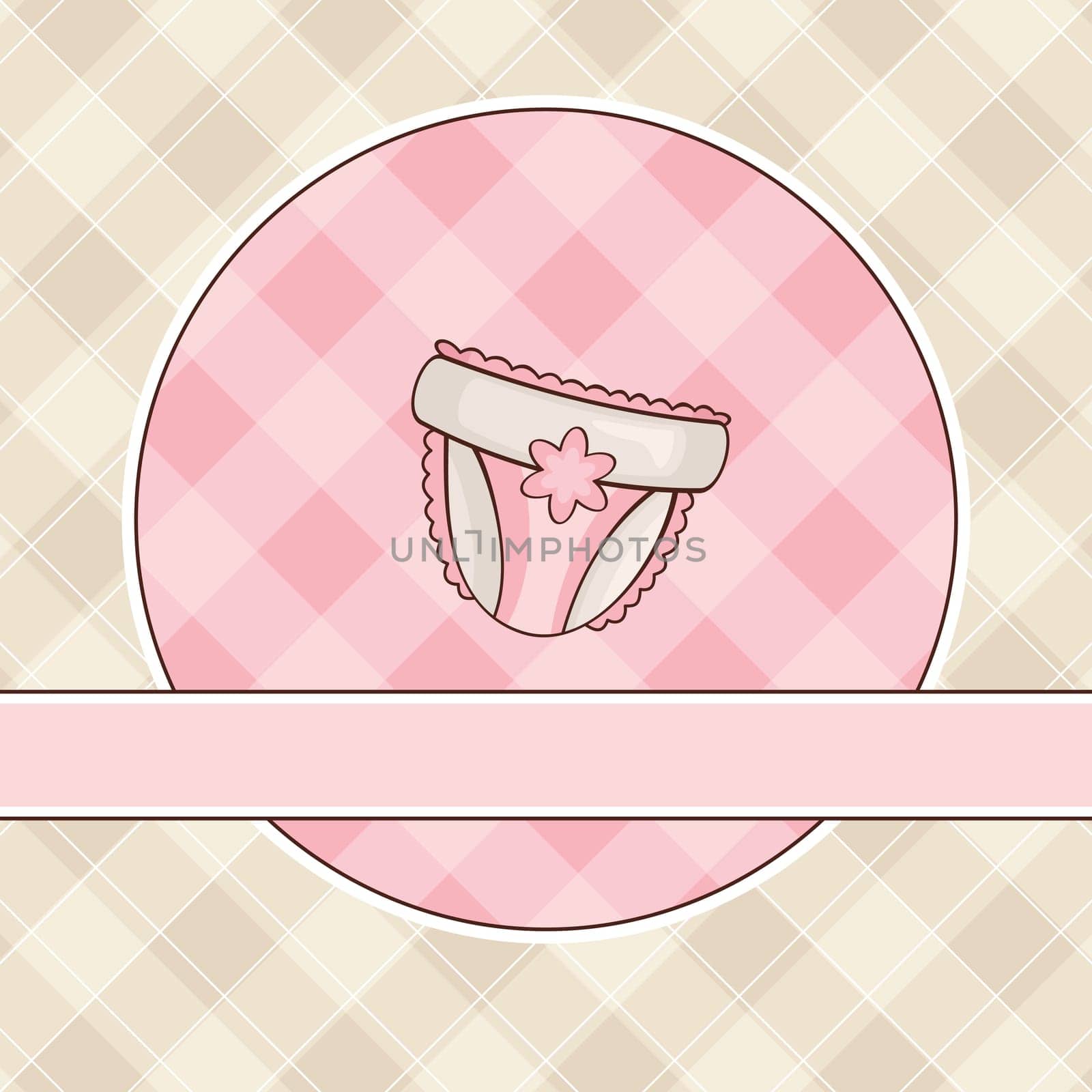abstract cute pink baby background vector illustration