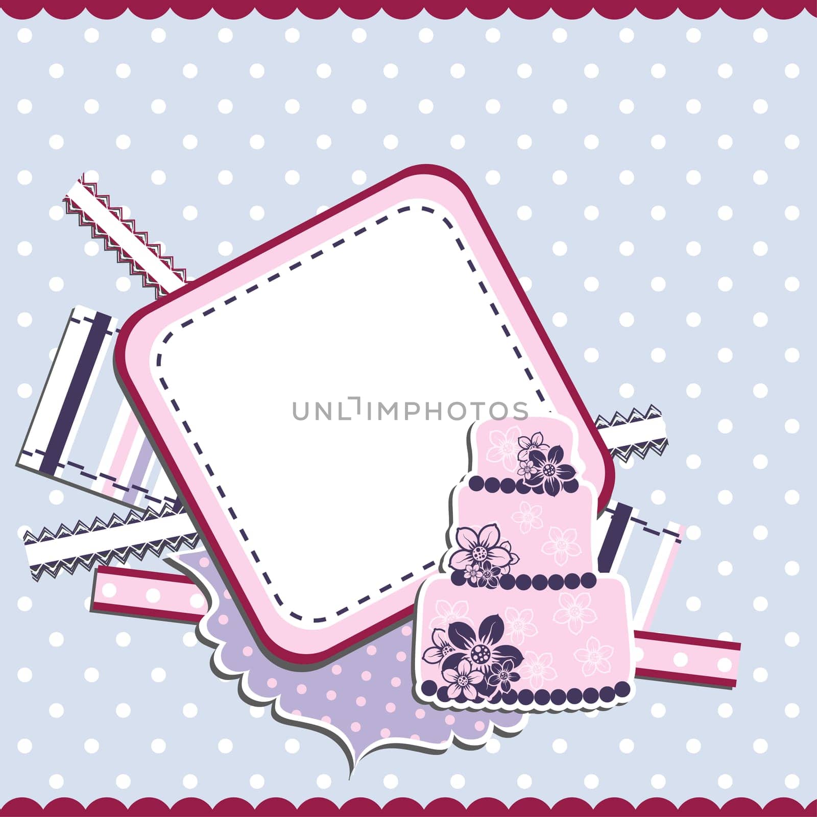 Template greeting card, vector illustration