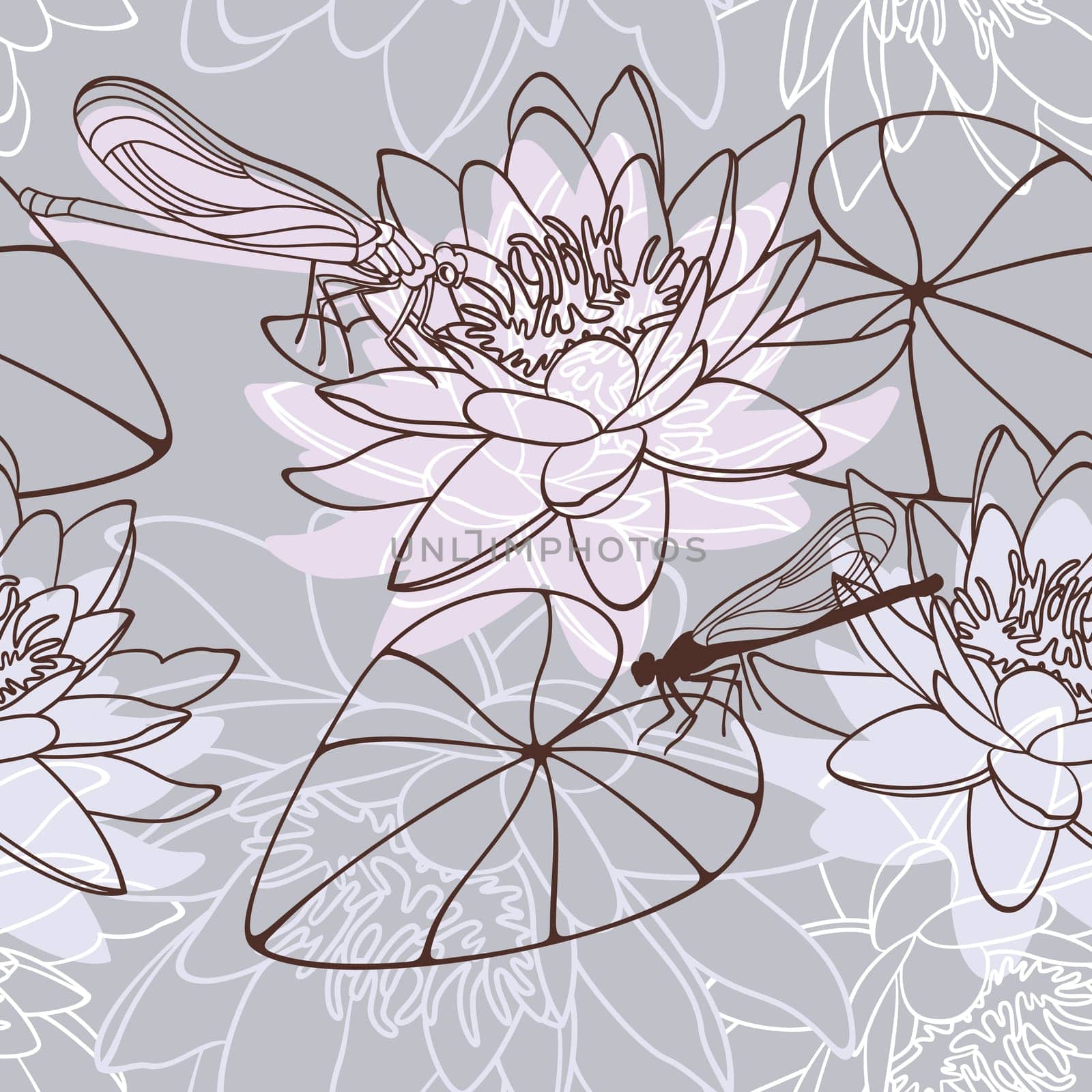 abstract cute seamless floral background vector illustration