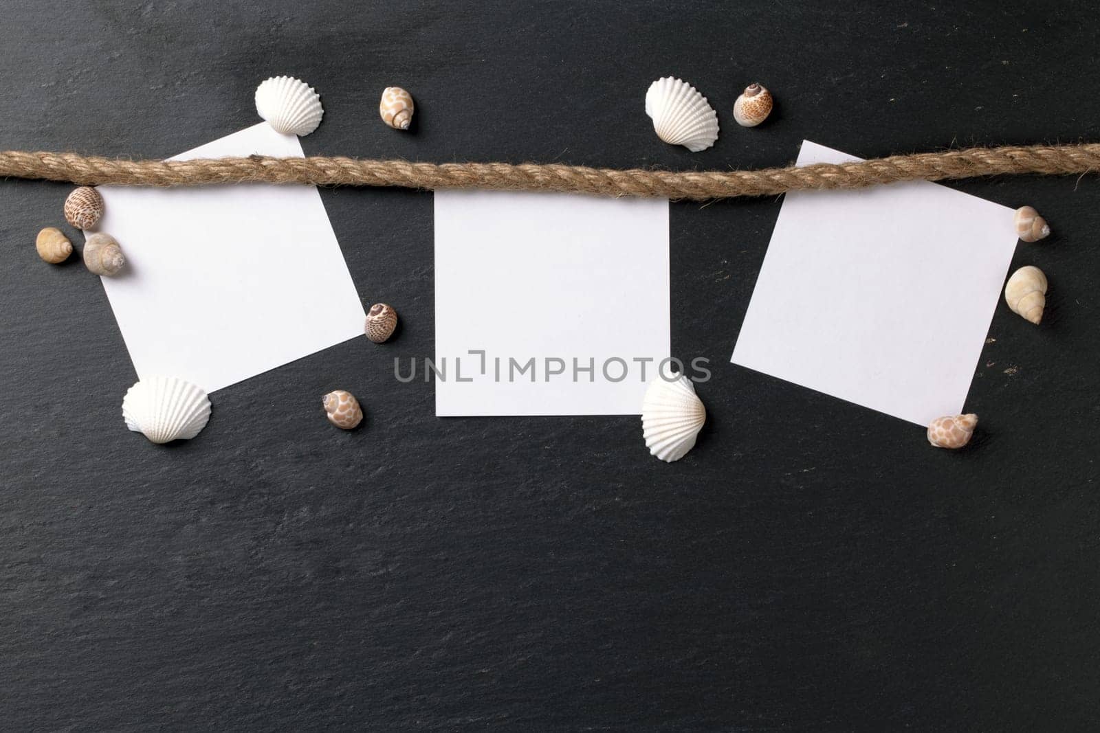 Background with notes and rope
