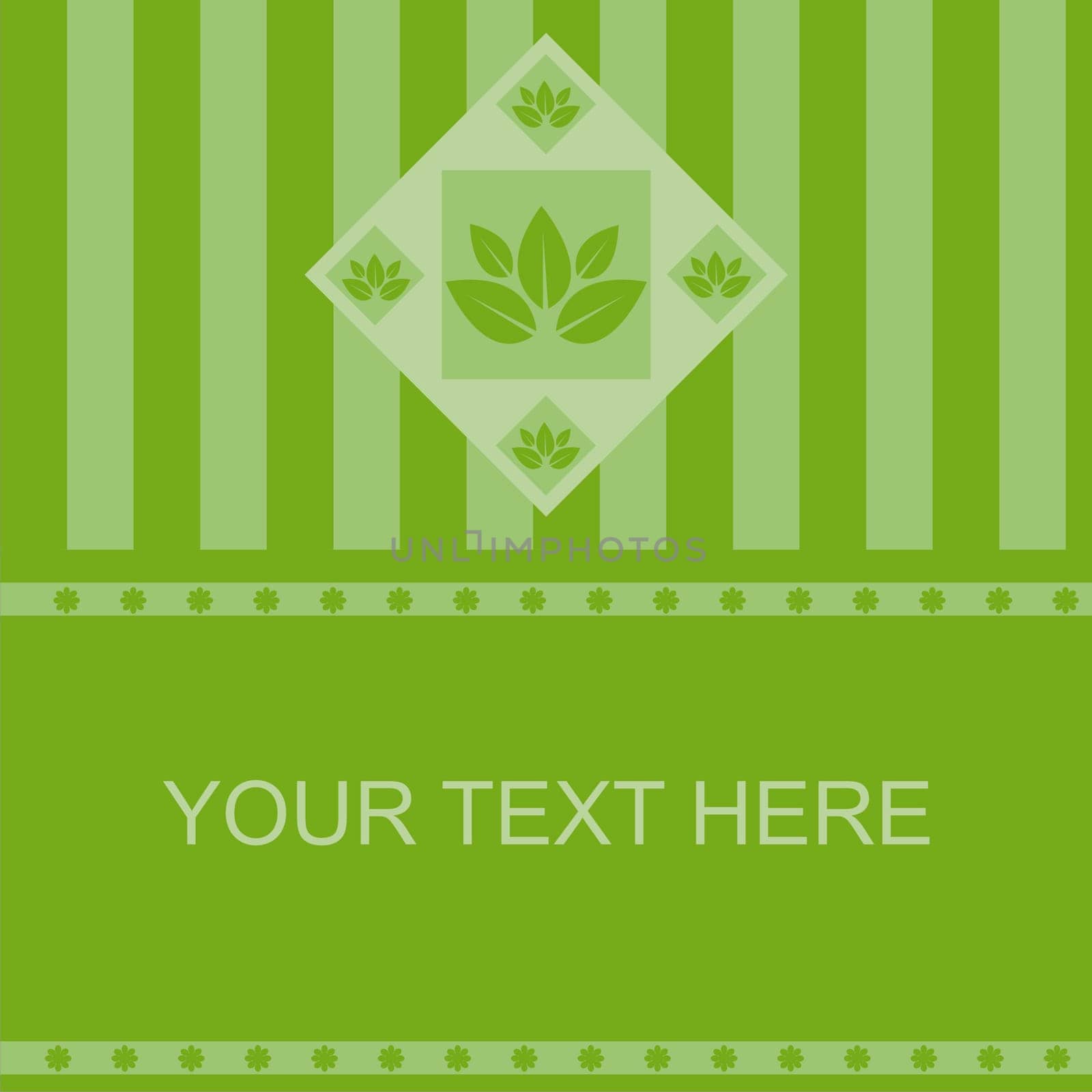 cute abstract leaves frame