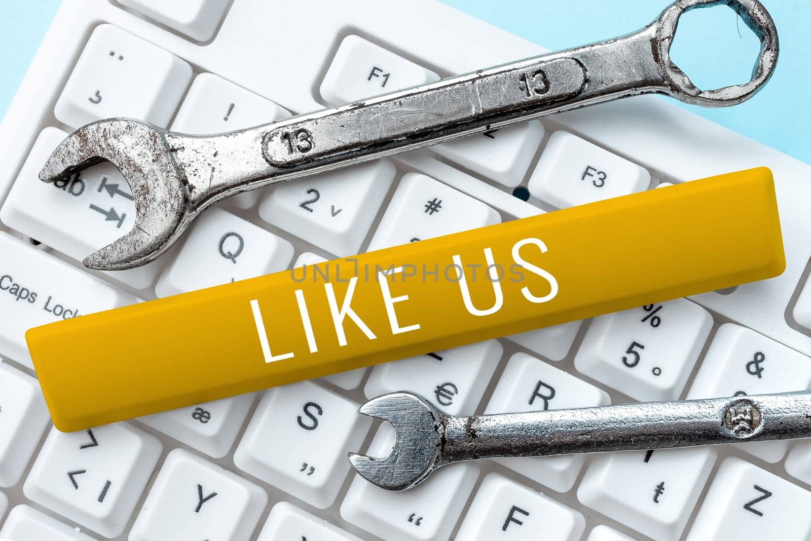 Sign displaying Like Us, Business idea Asking to follow on social media Feel attraction or pleasure