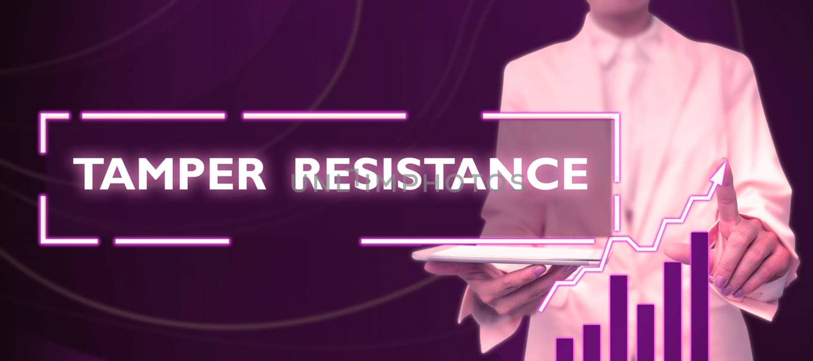 Sign displaying Tamper Resistance, Word Written on resilent to physical harm, threats, intimidation, or corrupt persuasion