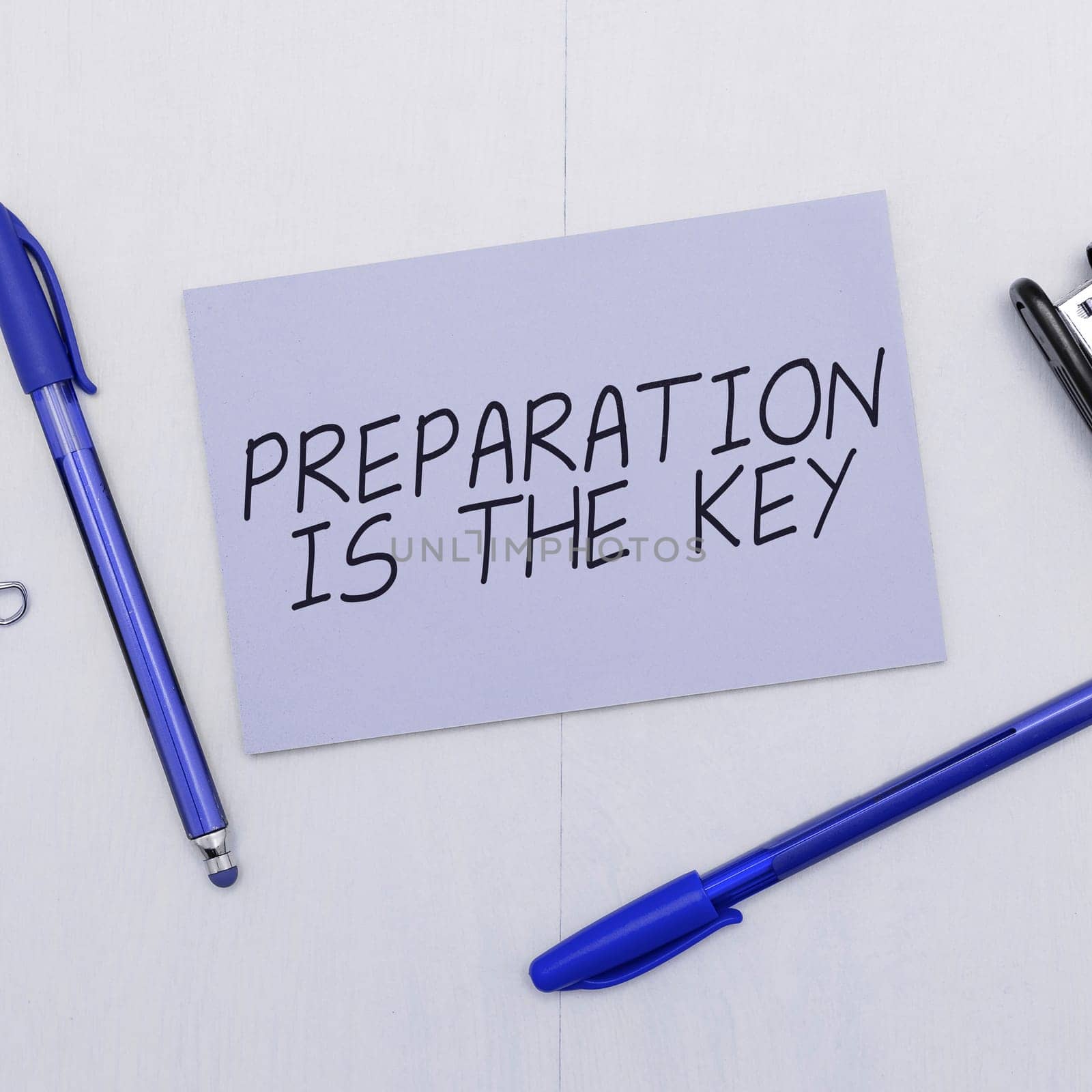 Text showing inspiration Preparation Is The Key, Business overview action of making something ready for service or use