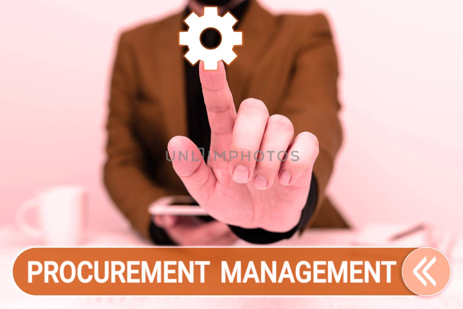 Writing displaying text Procurement Management, Business showcase buying Goods and Services from External Sources