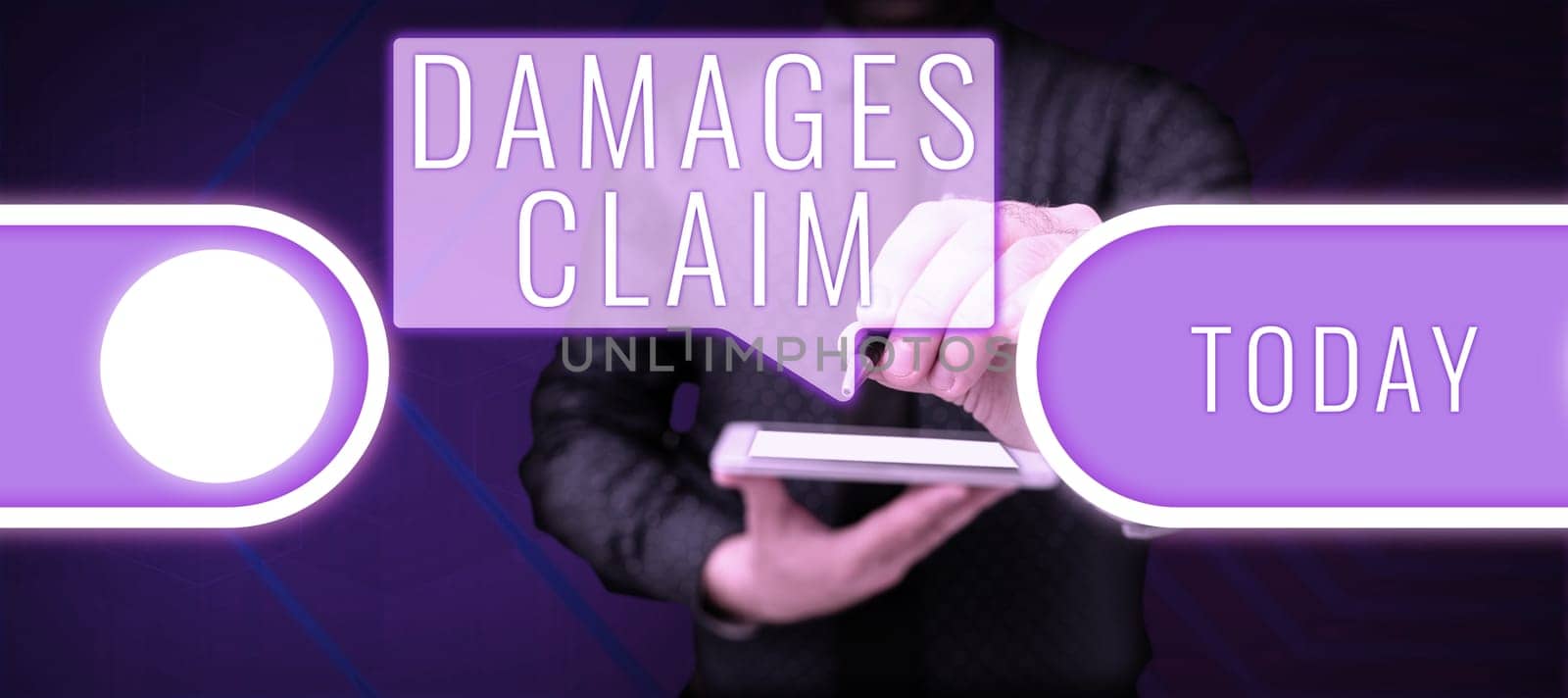 Inspiration showing sign Damages Claim, Business overview Demand Compensation Litigate Insurance File Suit