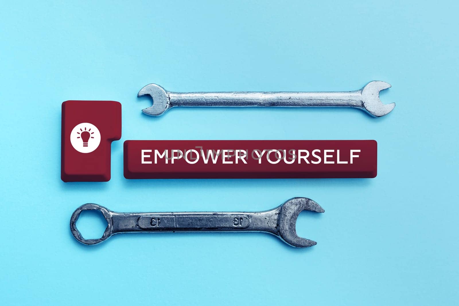Hand writing sign Empower Yourself, Business showcase taking control of life setting goals positive choices