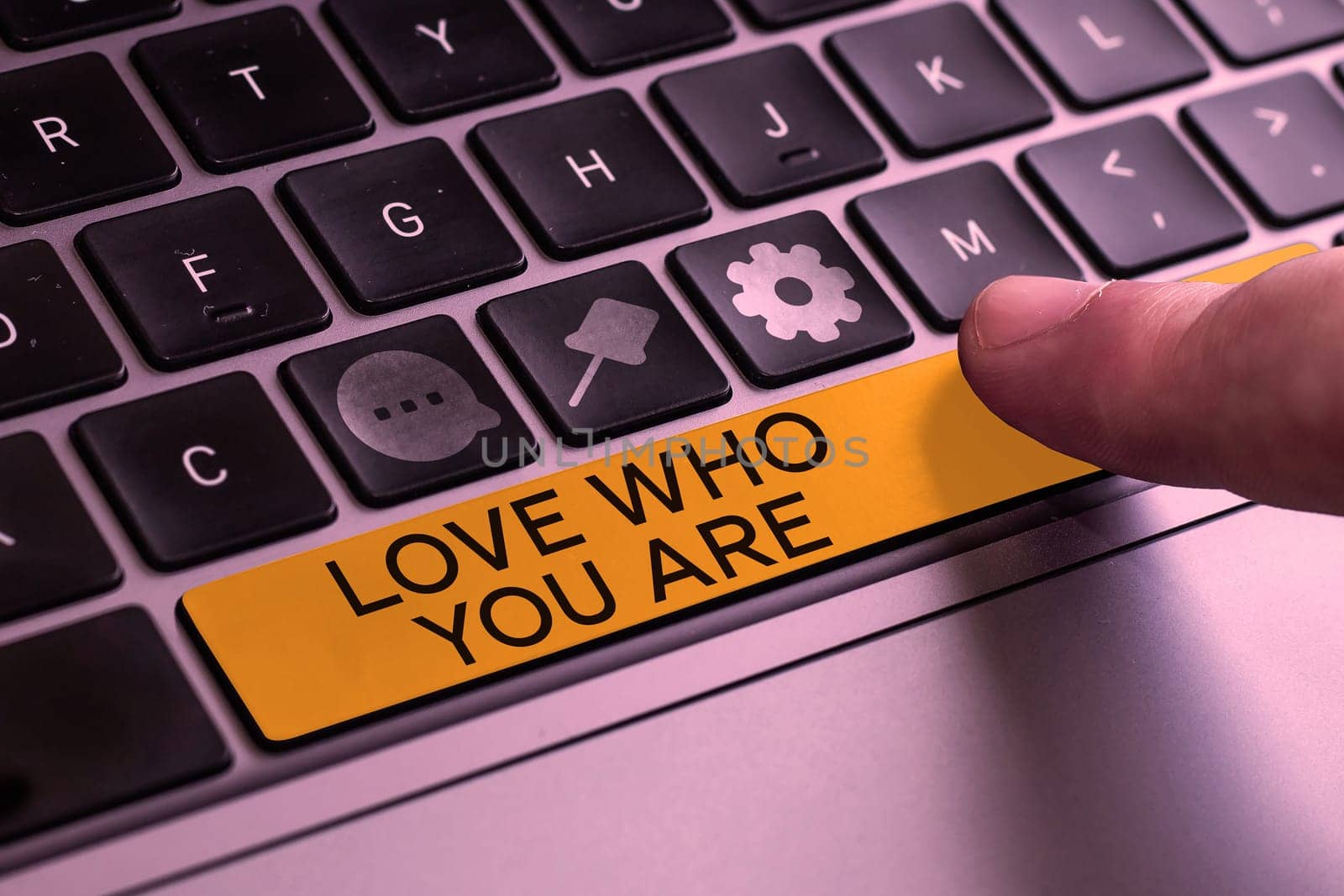Conceptual display Love Who You Are, Business showcase Make things that you like enjoy with positive attitude