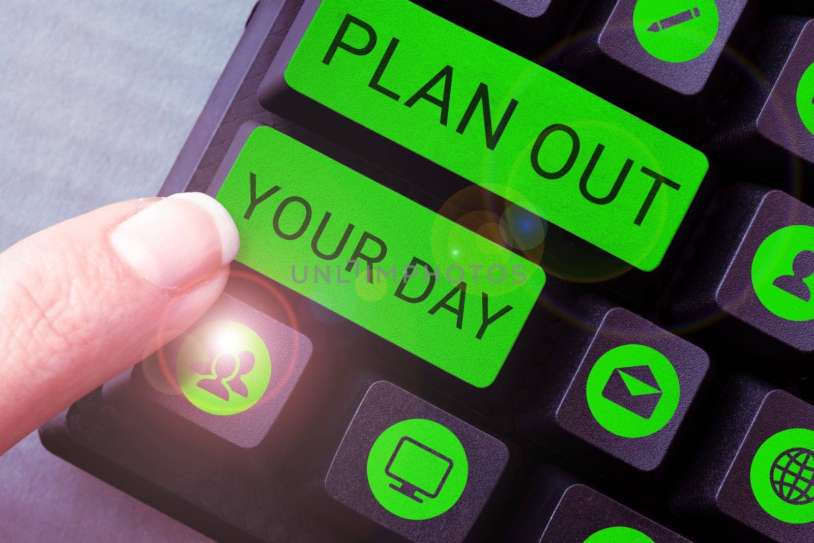 Writing displaying text Plan Out Your Day, Concept meaning Make an schedule of activities to do everyday be organized