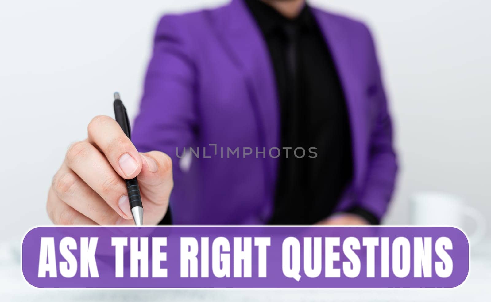 Conceptual display Ask The Right Questions, Word for Look for a professional advice consultation support