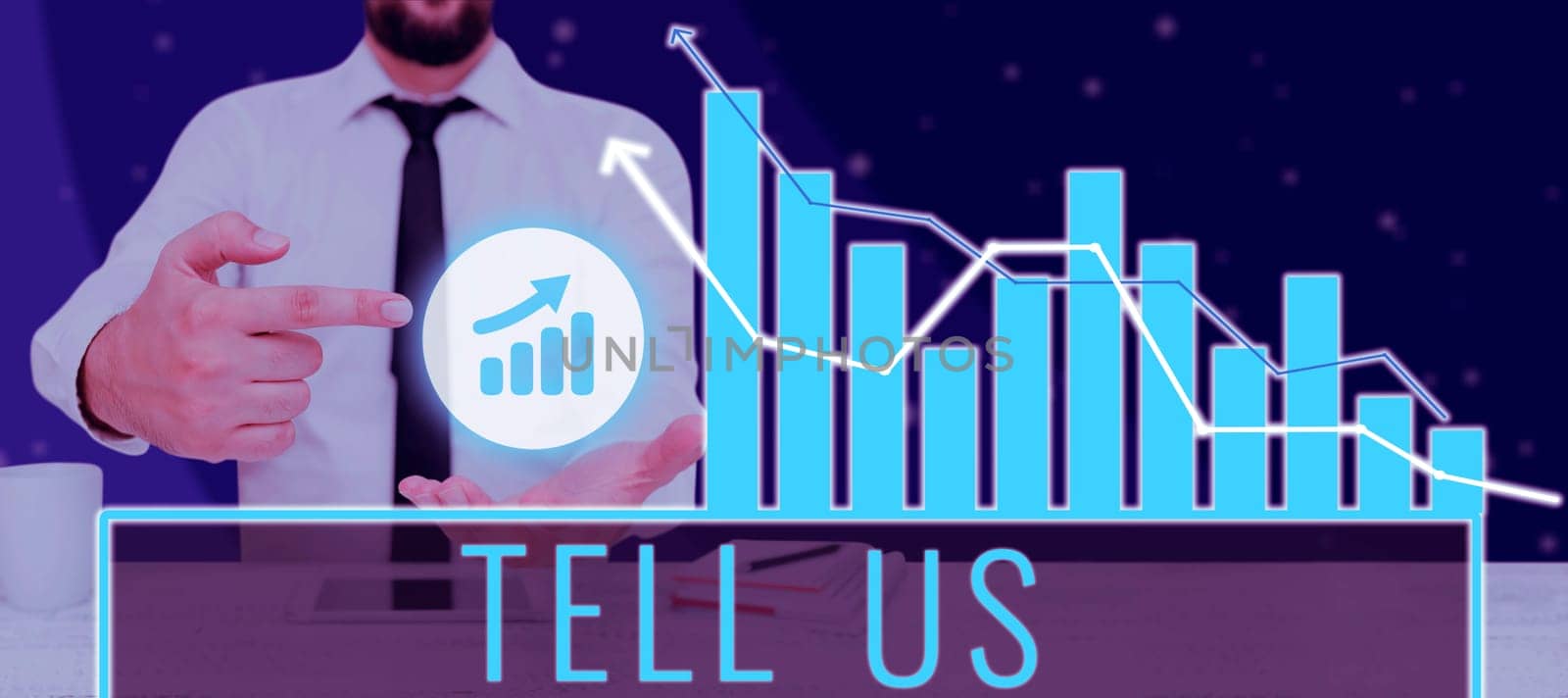 Hand writing sign Tell Us, Business overview Telling your personal background and life experiences