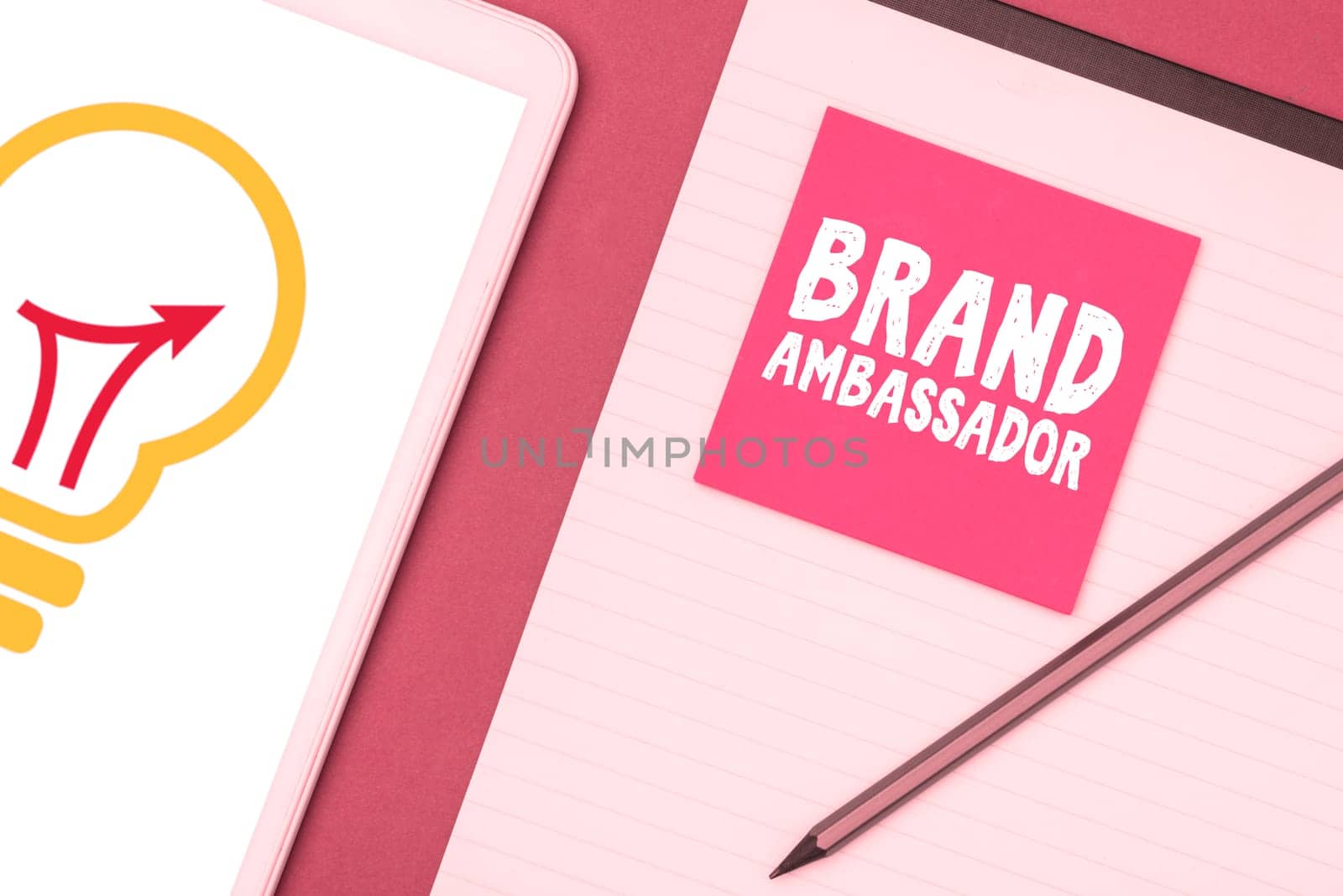 Sign displaying Brand Ambassador, Internet Concept agent accredited as the resident representative for a special brand