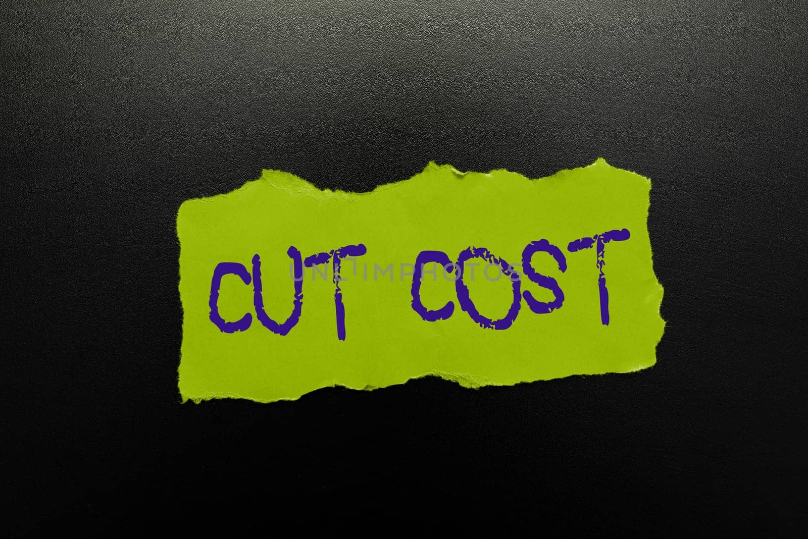 Text caption presenting Cut Cost, Business concept Measures implemented to reduced expenses and improved profit