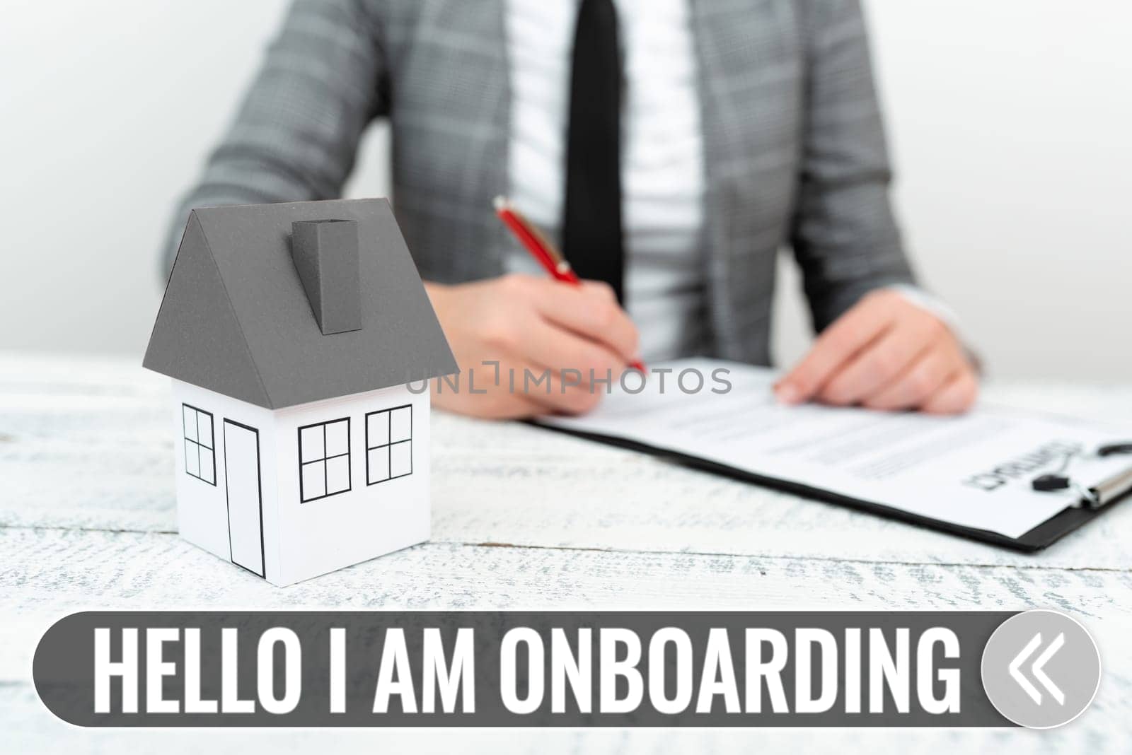 Inspiration showing sign Hello I Am Onboarding, Business overview Action Process of integrating a new employee into an organization