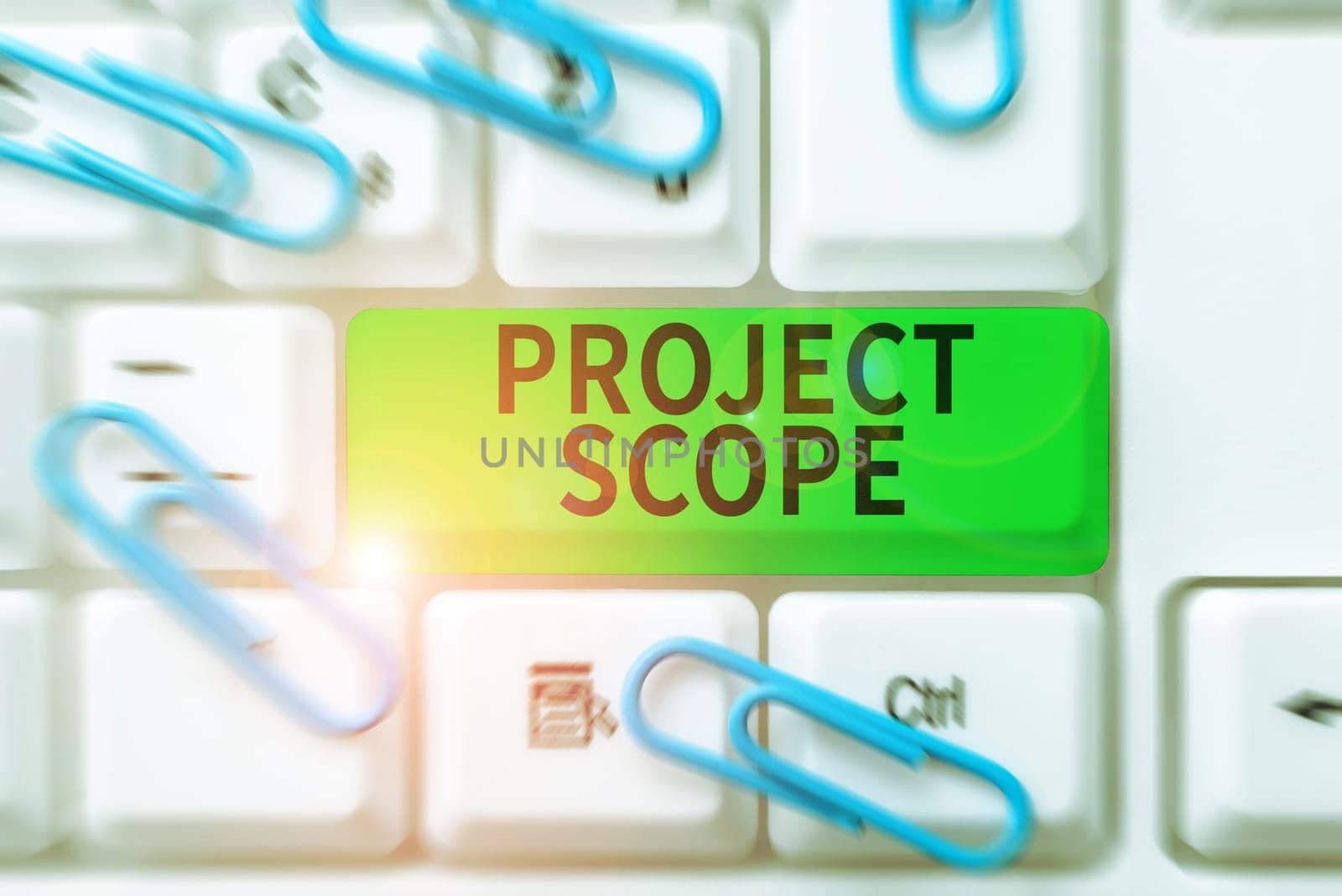 Conceptual display Project Scope, Business showcase evaluation of work efforts a product development requires to complete