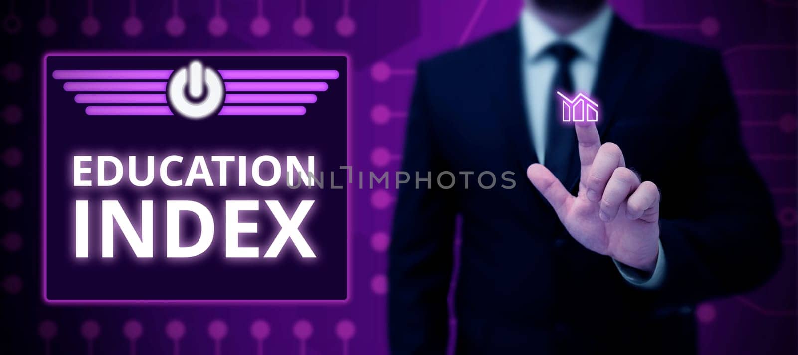 Writing displaying text Education Index, Business idea aiming to meet learning needs of all children youth adults