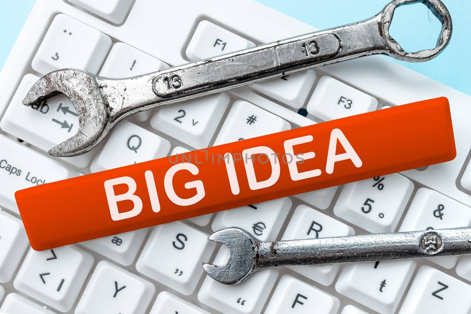 Hand writing sign Big Idea, Business overview Having great creative innovation solution or way of thinking