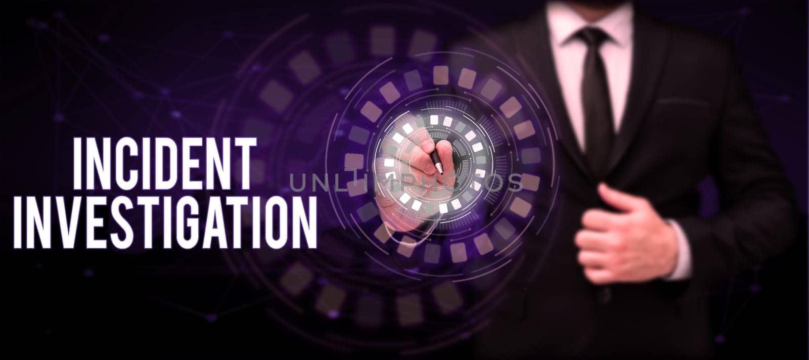 Conceptual display Incident Investigation, Conceptual photo responsible for the integrity of the Incident