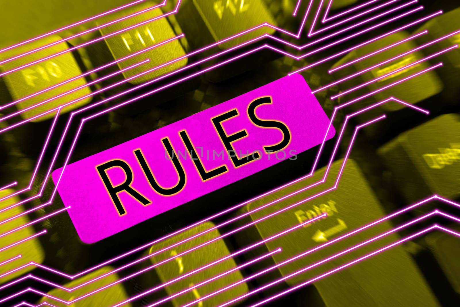 Conceptual caption Rules, Business showcase the laws or regulations prescribed for observance