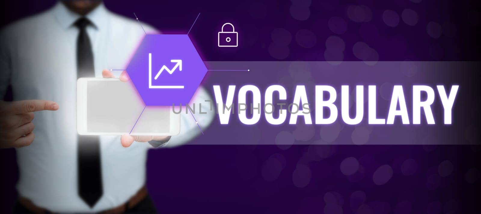 Conceptual caption Vocabulary, Business approach collection of words and phrases alphabetically arranged and explained or defined