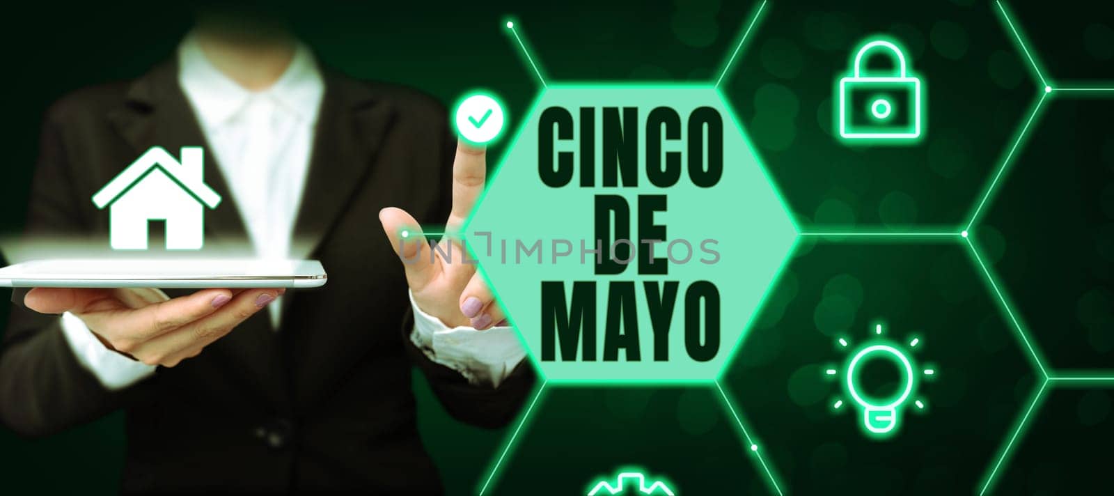 Conceptual display Cinco De Mayo, Business showcase Mexican-American celebration held on May 5