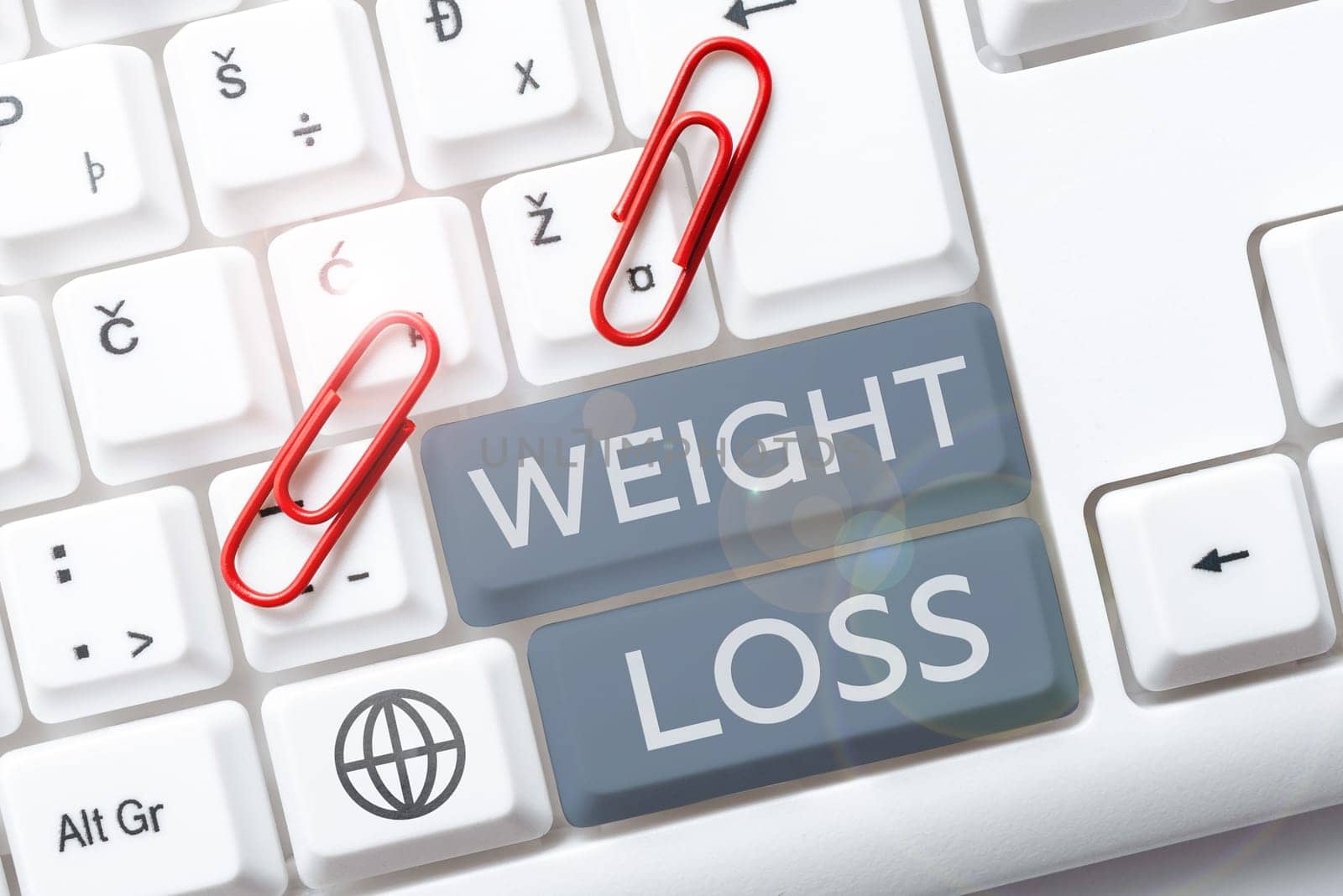 Sign displaying Weight Loss, Internet Concept Decrease in Body Fluid Muscle Mass Reduce Fat Dispose Tissue