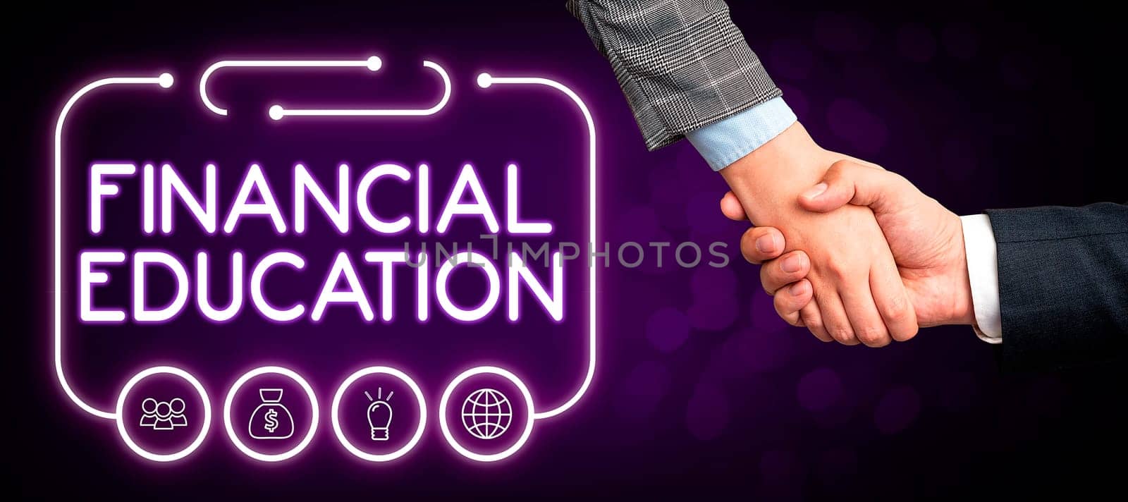 Inspiration showing sign Financial Education, Concept meaning Understanding Monetary areas like Finance and Investing