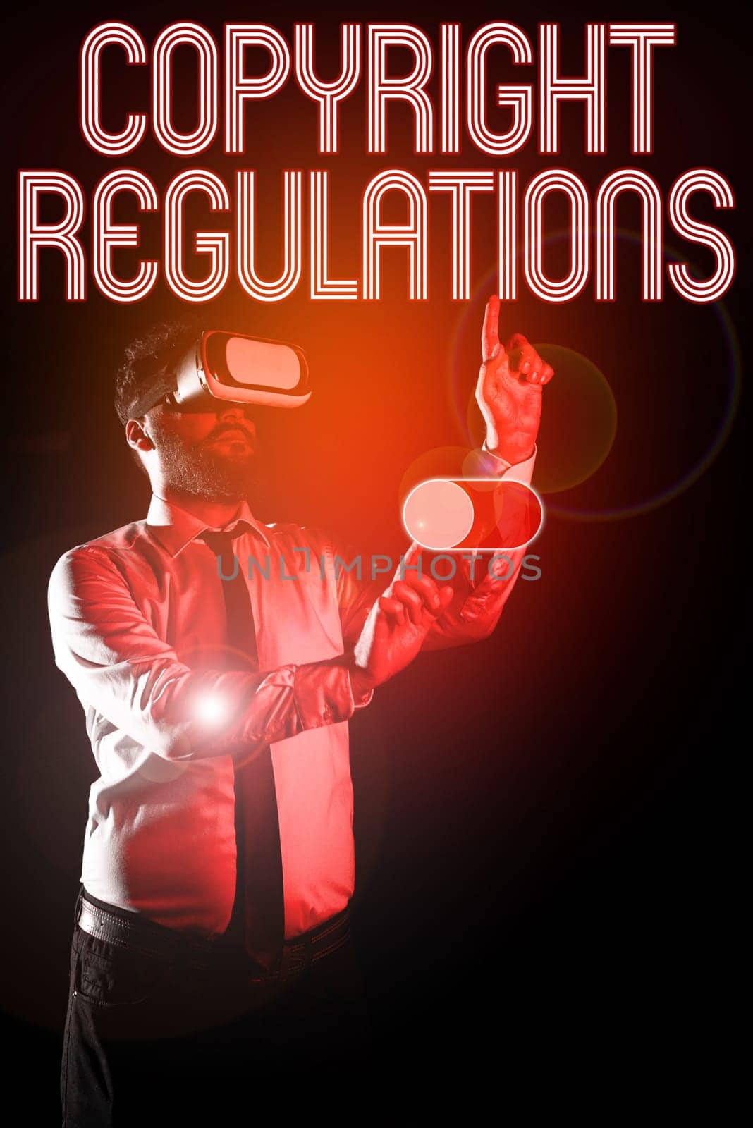 Text showing inspiration Copyright Regulations, Word Written on body of law that governs the original works of authorship
