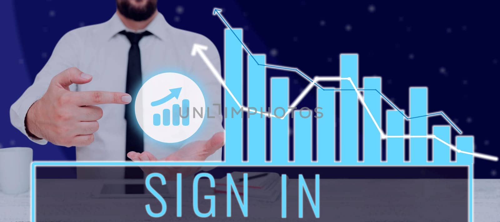 Writing displaying text Sign In, Business concept to write your name on a form when entering or leaving a place