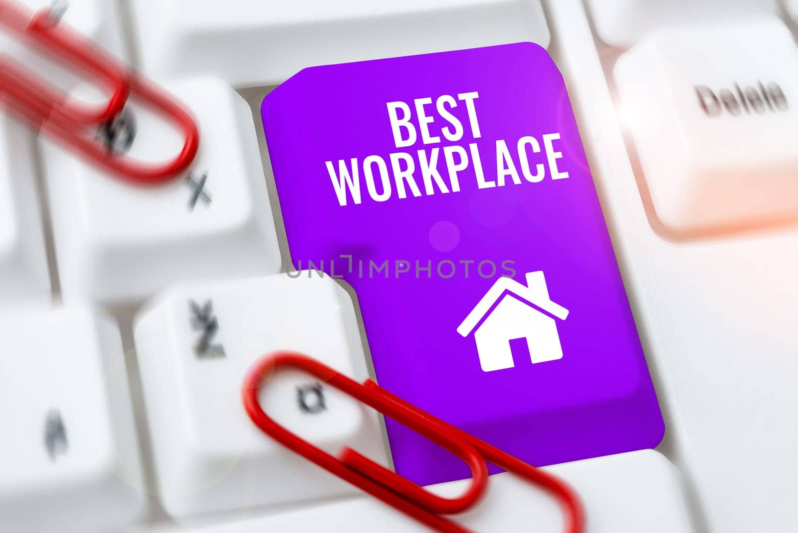 Inspiration showing sign Best Workplace, Business idea Ideal company to work with High compensation Stress free