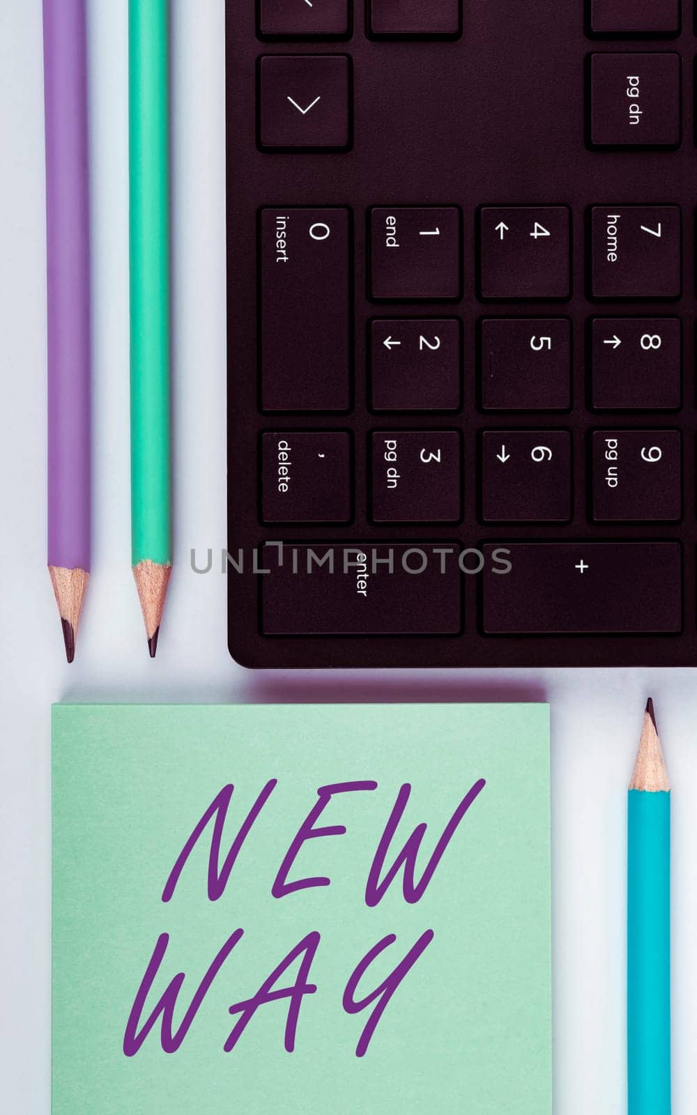 Text showing inspiration New Way, Business approach To move from one place To make changes and do something in a new way