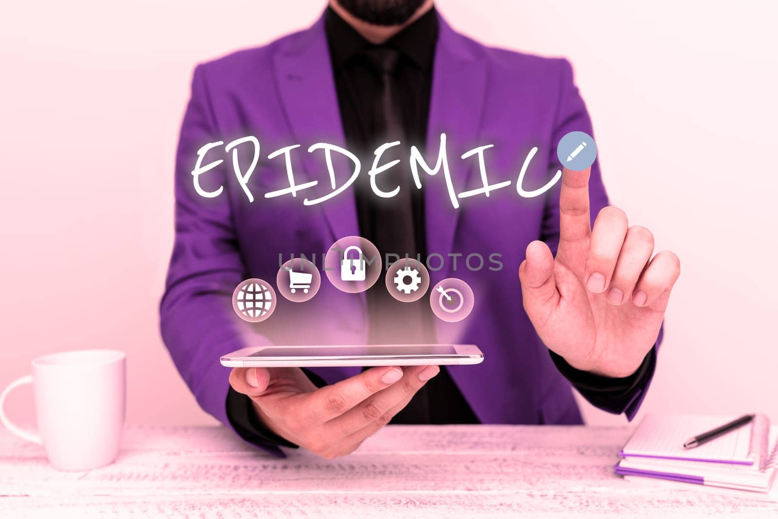 Writing displaying text Epidemic, Business showcase Widespread occurrence of an infectious disease in a community