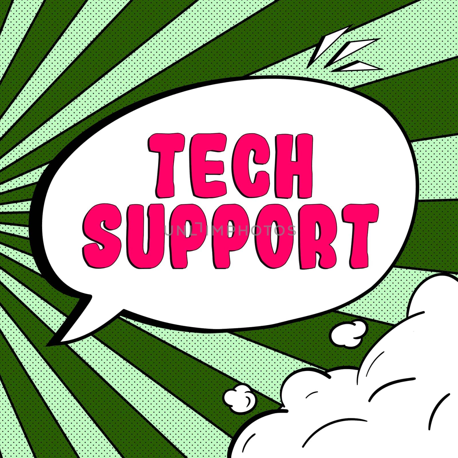 Text sign showing Tech Support, Business overview Assisting individuals who are having technical problems