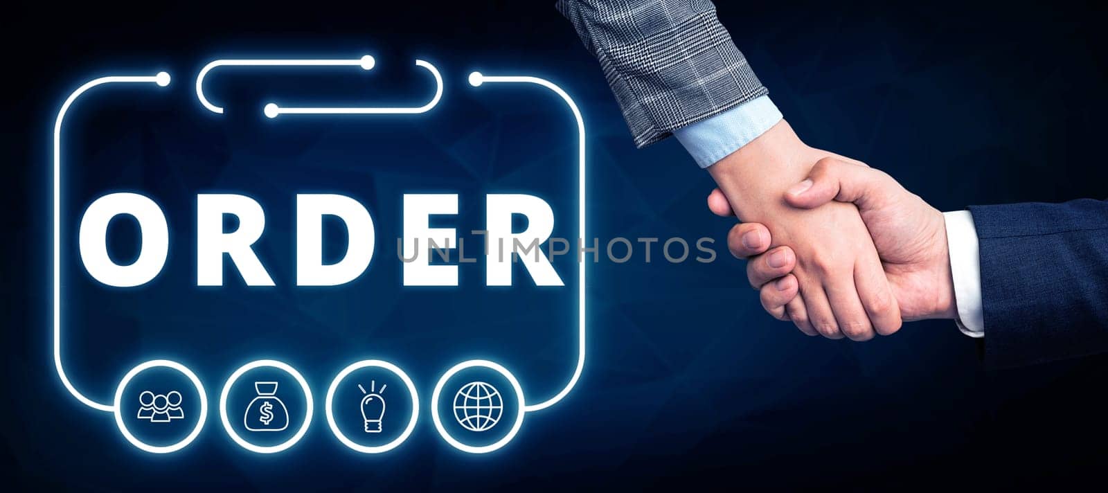 Text caption presenting Order, Word for arrangement of people or things relation each other according sequence