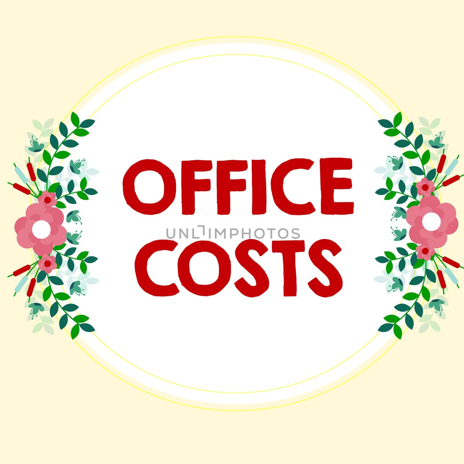 Inspiration showing sign Office Costs, Business concept amount of money paid to landlord to cover expenses on workroom