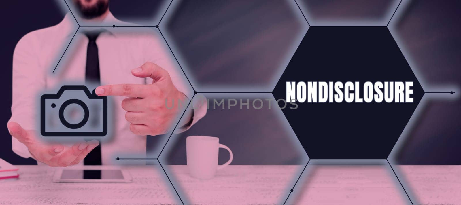 Writing displaying text Nondisclosure, Business overview Legal Contract Confidential Material or Information