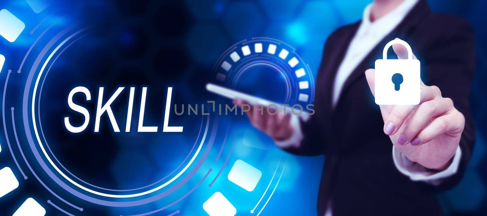 Handwriting text Skill, Business concept ability to use one's knowledge effectively and readily in execution