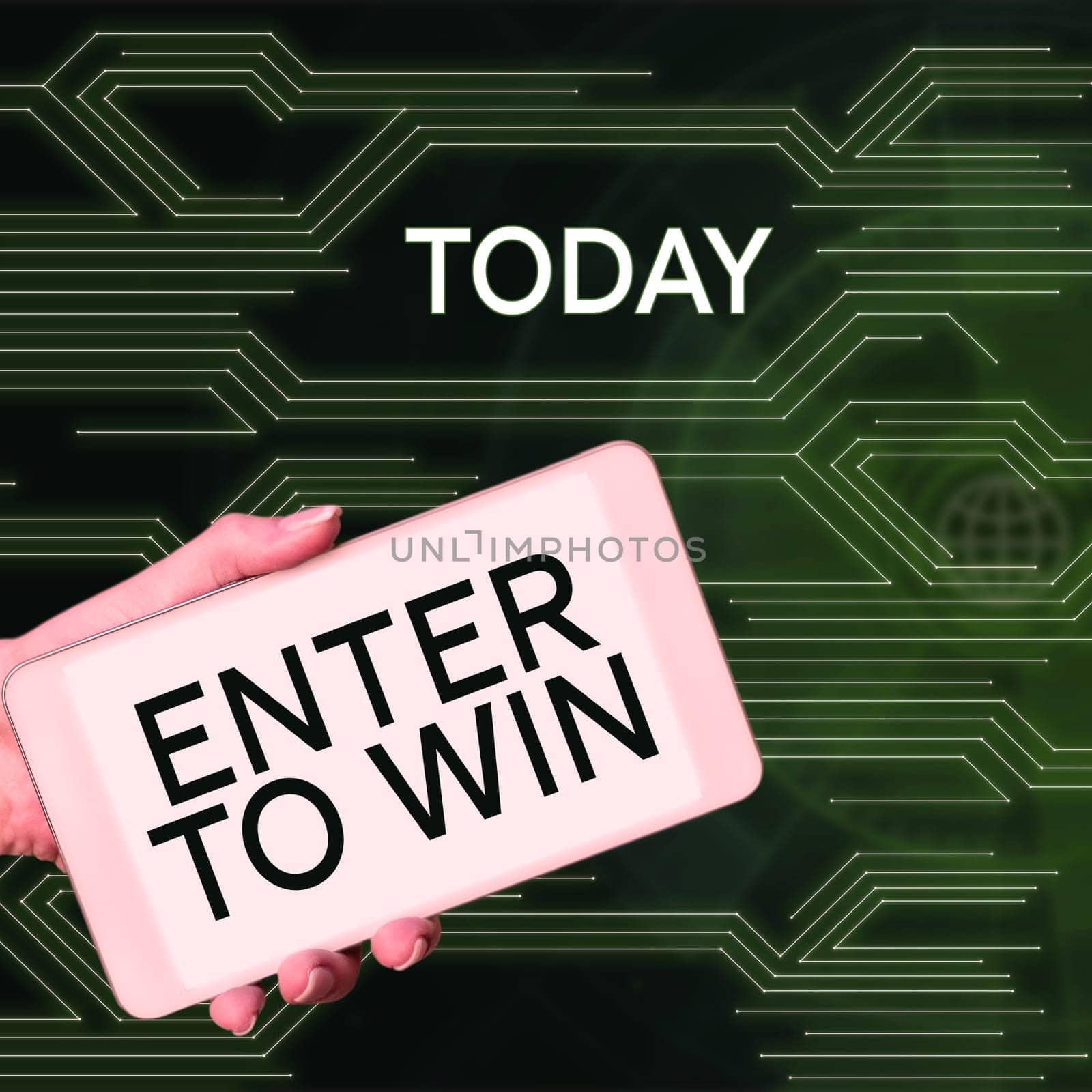 Text caption presenting Enter To Win, Internet Concept exchanging something value for prize or chance of winning