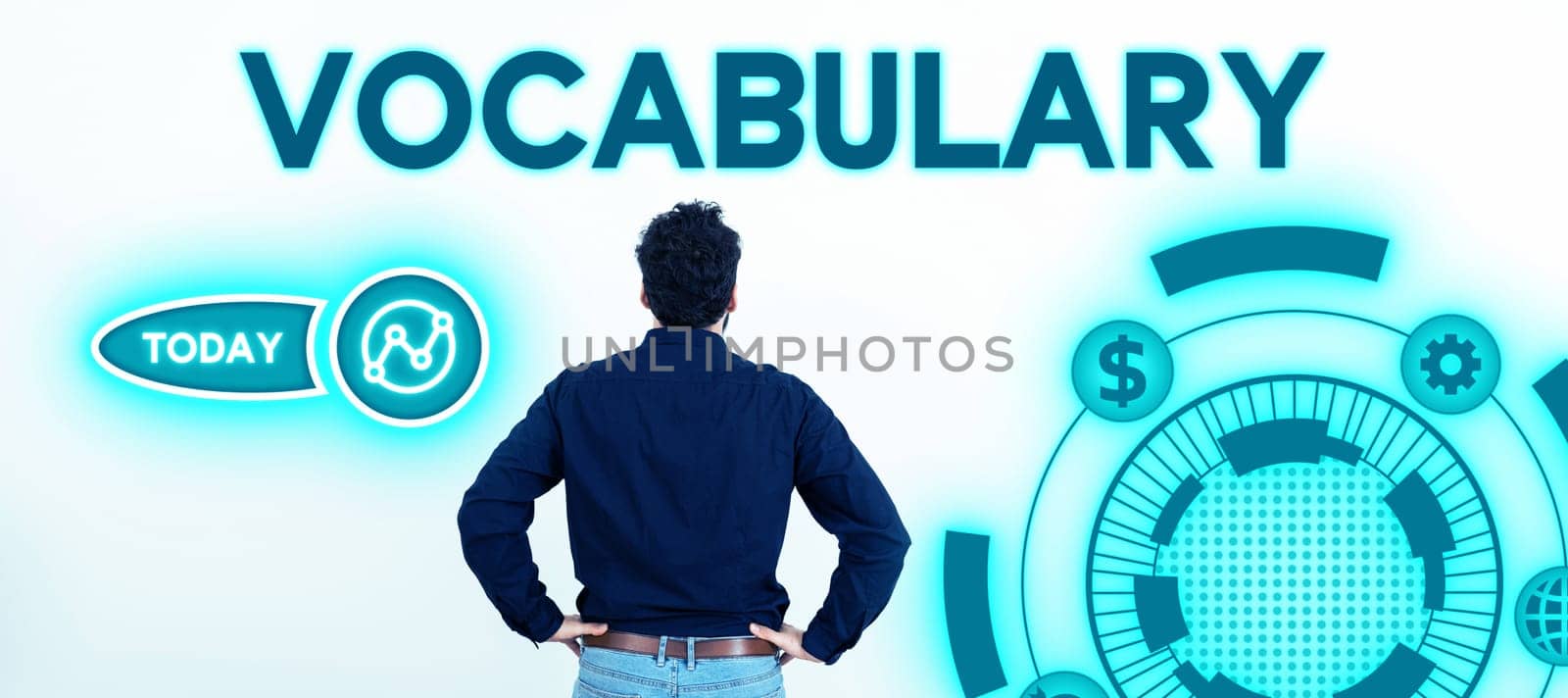 Inspiration showing sign Vocabulary, Word for collection of words and phrases alphabetically arranged and explained or defined
