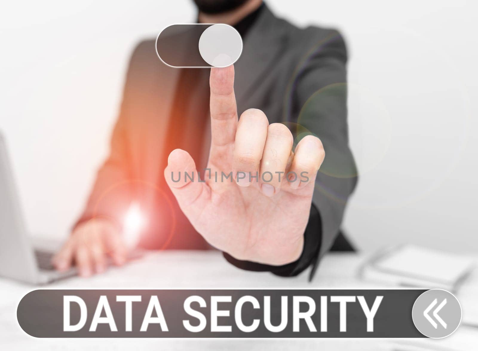 Sign displaying Data Security, Word for Confidentiality Disk Encryption Backups Password Shielding