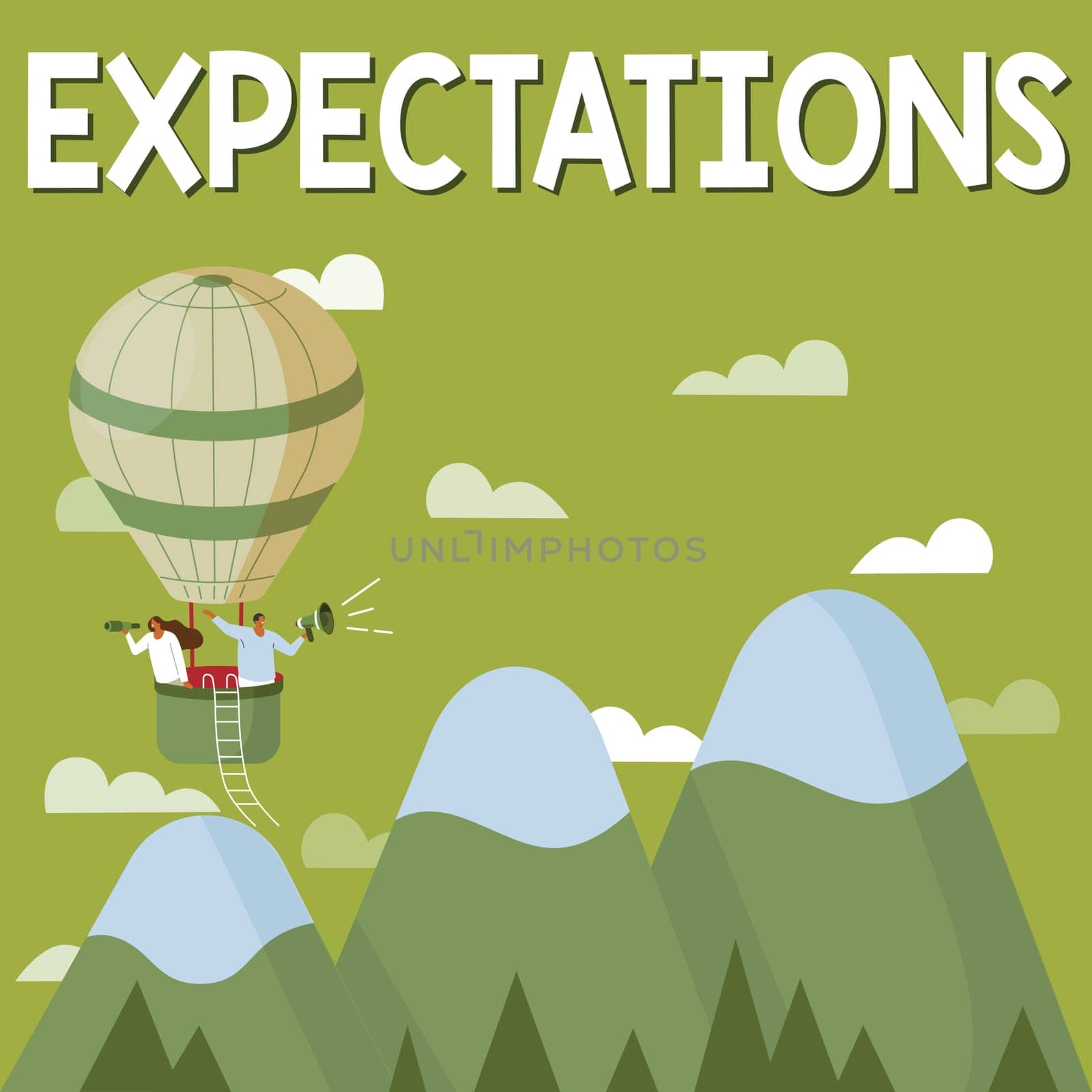Inspiration showing sign Expectations, Internet Concept Strong belief that something will happen or be the case