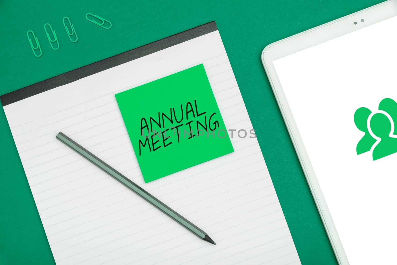 Conceptual display Annual Meeting, Business overview Yearly gathering of an organization interested shareholders