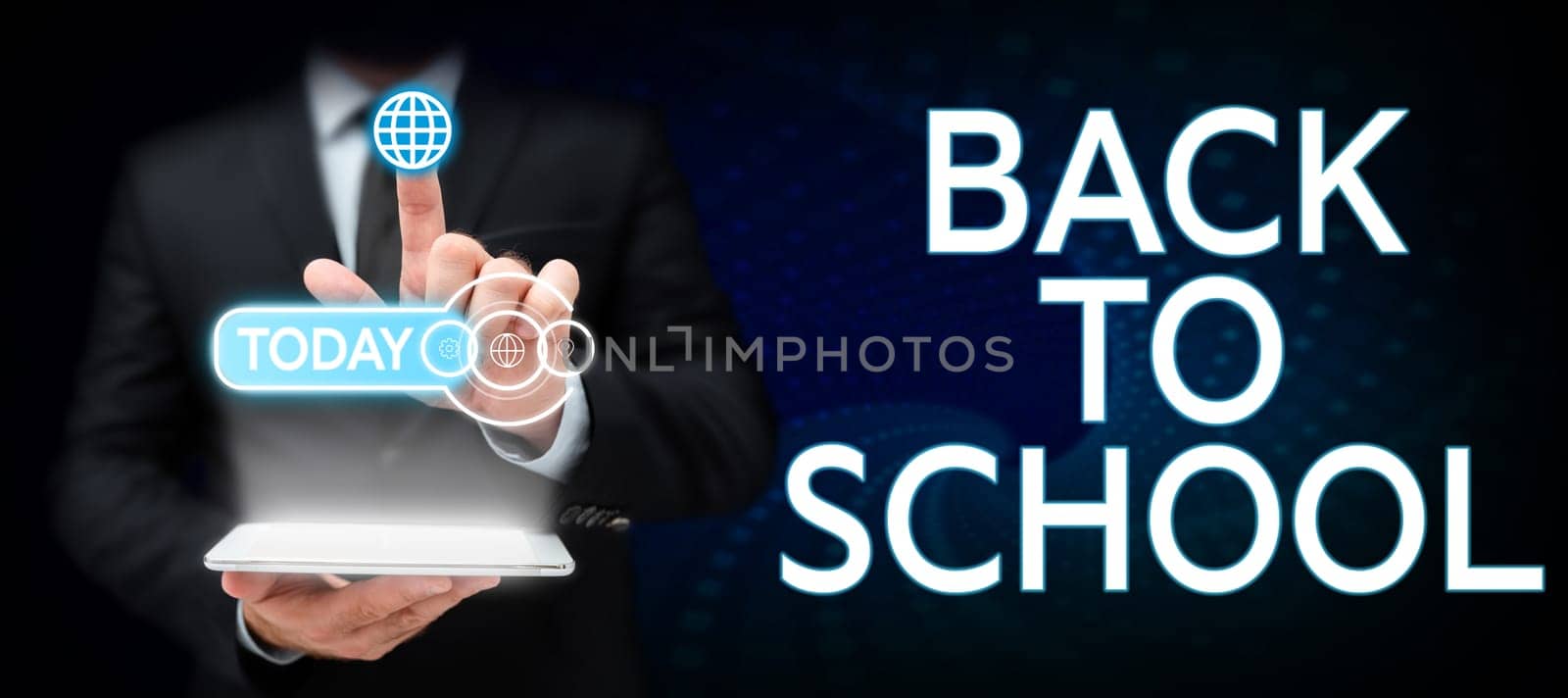 Text caption presenting Back To School, Concept meaning New Teachers Friends Books Uniforms Promotion Tuition Fee