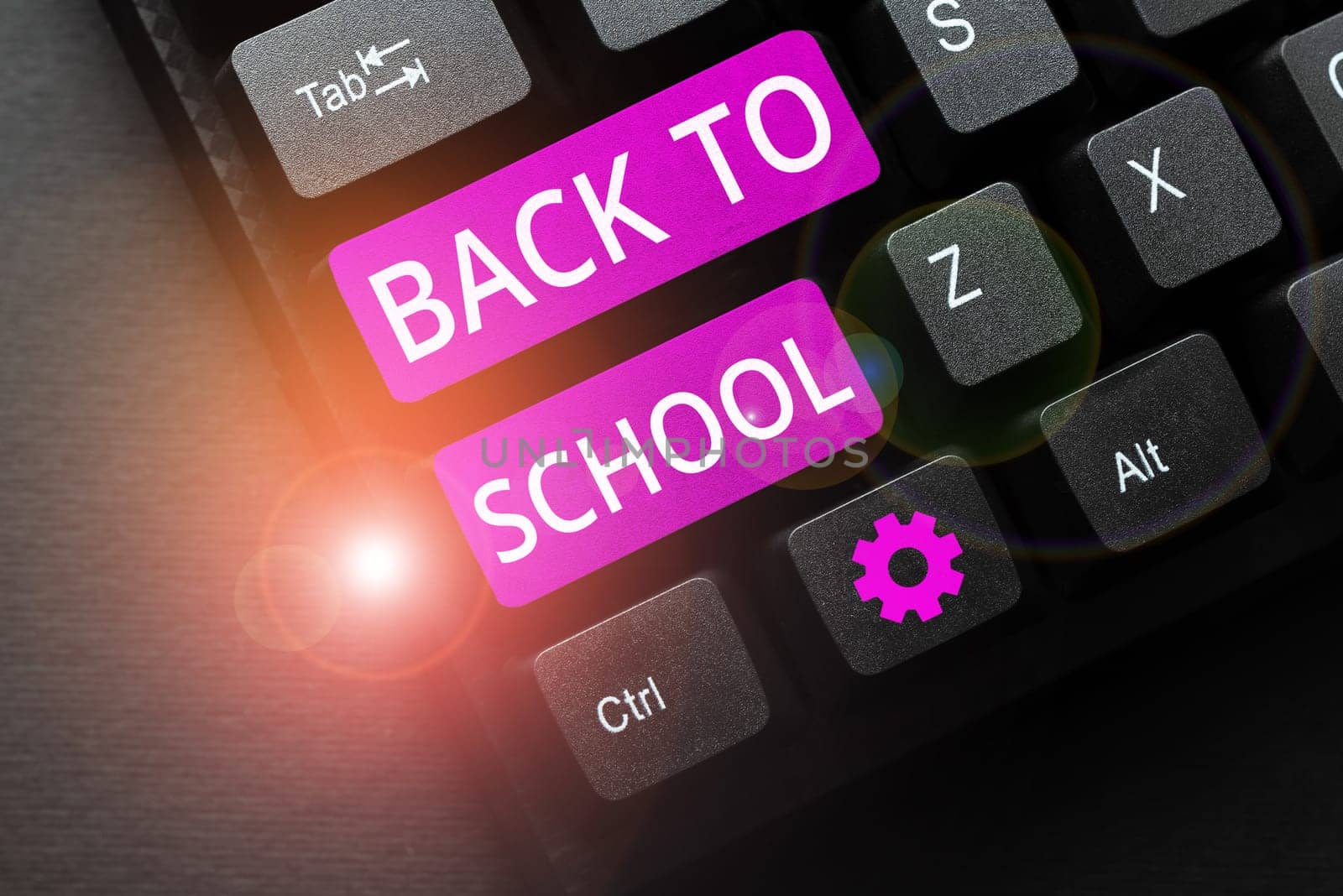 Text sign showing Back To School, Conceptual photo New Teachers Friends Books Uniforms Promotion Tuition Fee
