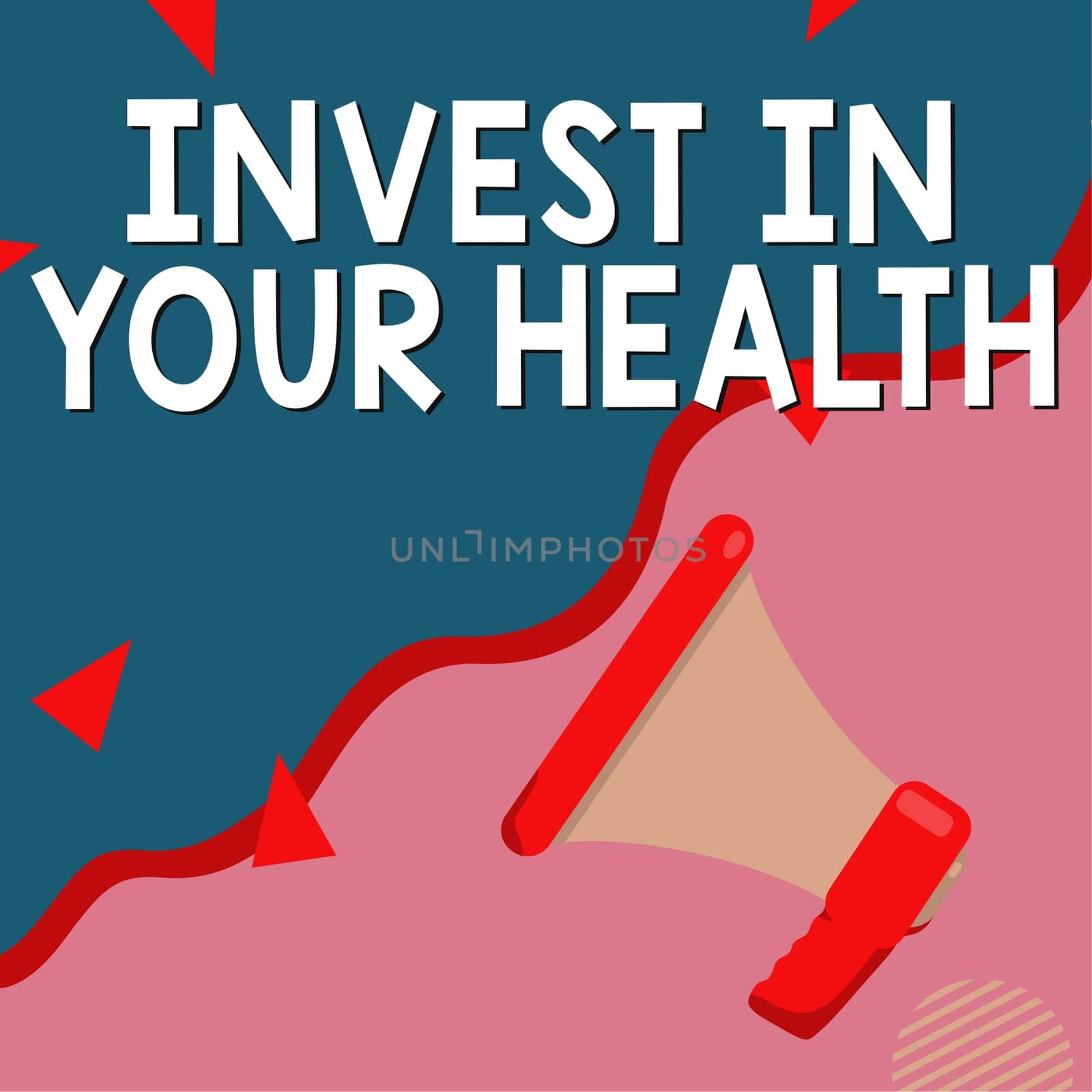 Text sign showing Invest In Your Health, Business idea Live a Healthy Lifestyle Quality Food for Wellness