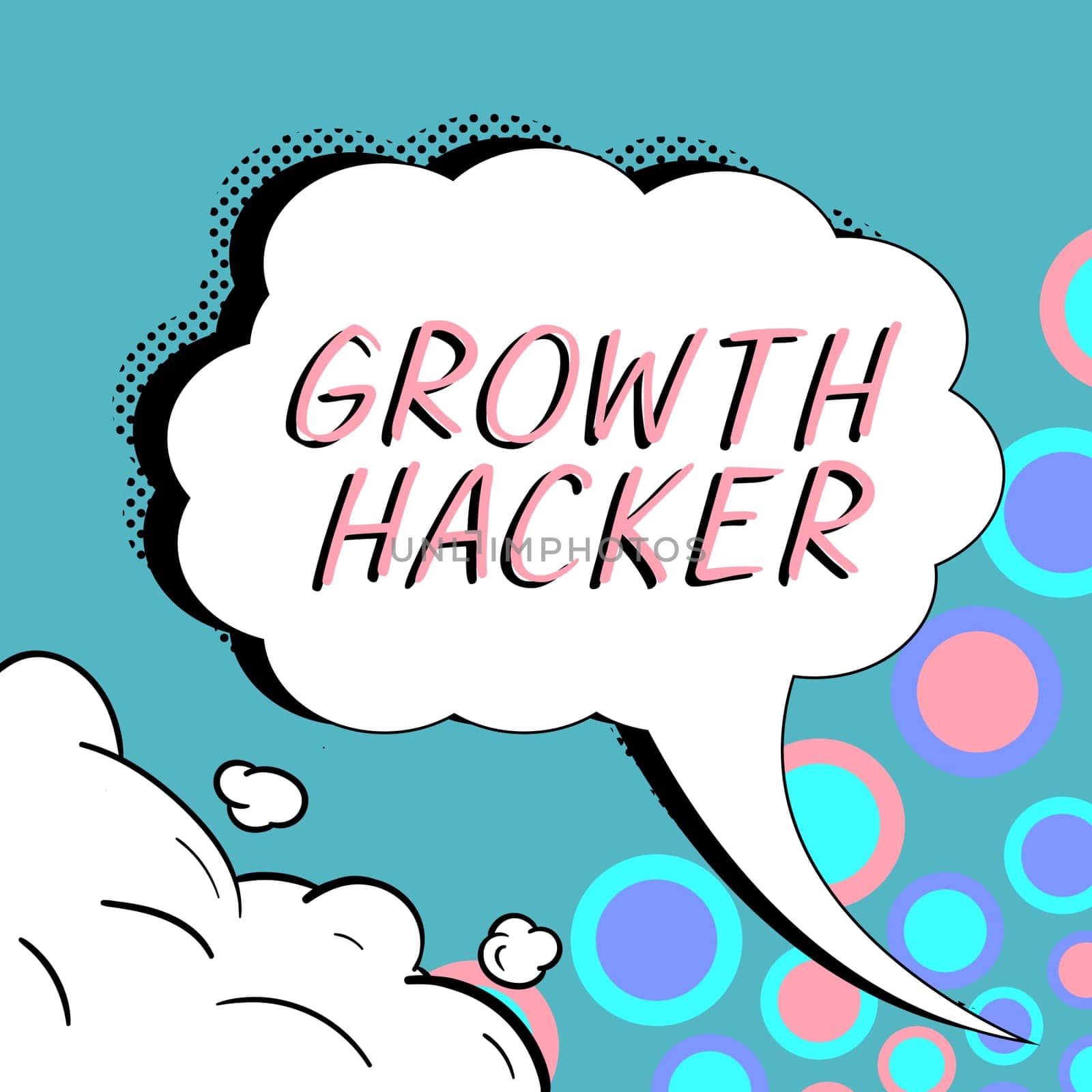 Hand writing sign Growth Hacker, Business concept generally to acquire as many users or customers as possible