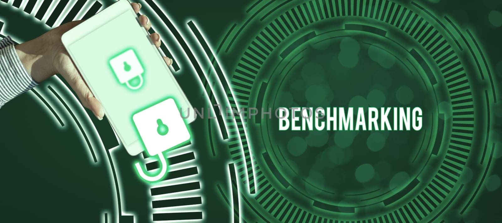 Conceptual display Benchmarking, Word for Evaluate something by comparison with a standard Strategy